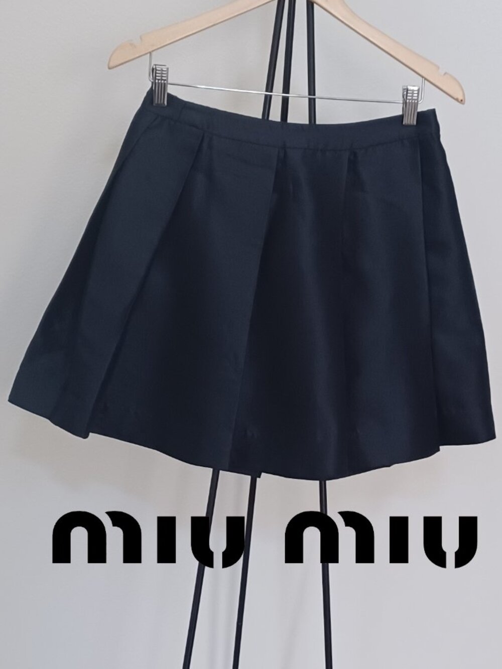 Miu Miu Heavy Silk Pleated Skirt Y2K